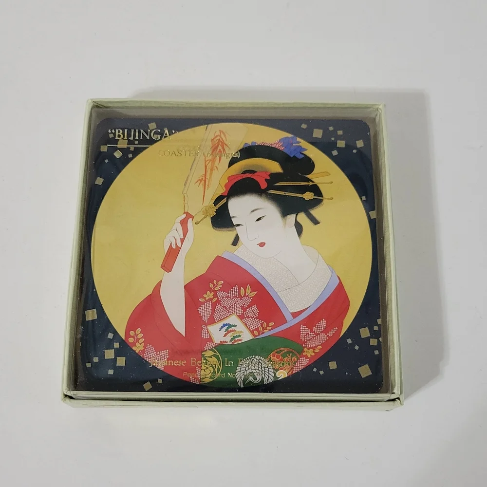 Japanese Bijinga Coaster Set of 6